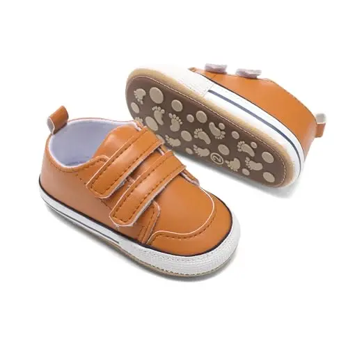 Clowora Baby Boys Girls Shoes Non-Slip Rubber Sole Sneakers Infant First Walking Toddler Crib Shoes Newborn Loafers Flats. - 3