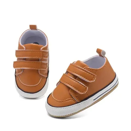 Clowora Baby Boys Girls Shoes Non-Slip Rubber Sole Sneakers Infant First Walking Toddler Crib Shoes Newborn Loafers Flats. - 5