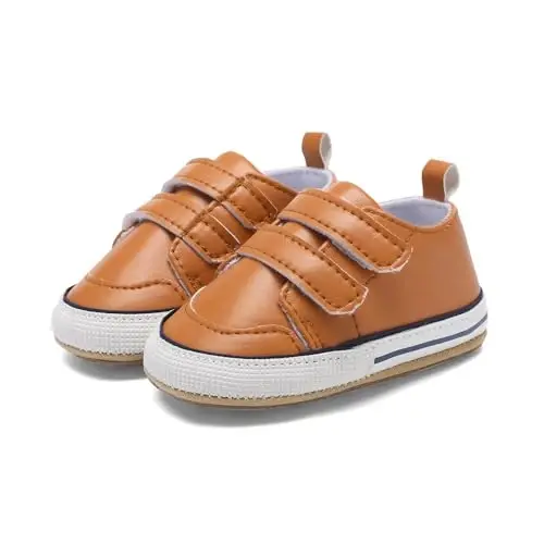 Clowora Baby Boys Girls Shoes Non-Slip Rubber Sole Sneakers Infant First Walking Toddler Crib Shoes Newborn Loafers Flats. - 6
