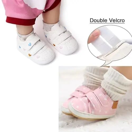 Clowora Baby Boys Girls Shoes Non-Slip Rubber Sole Sneakers Infant First Walking Toddler Crib Shoes Newborn Loafers Flats. - 2