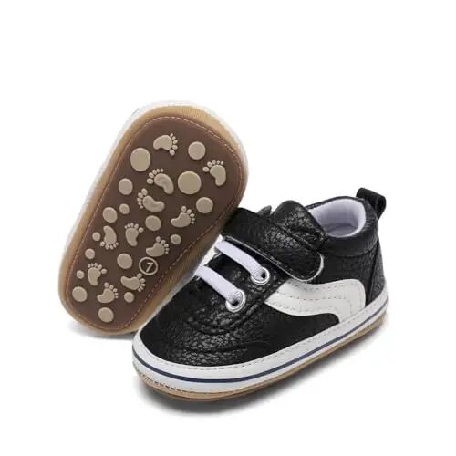 Clowora Baby Boys Girls Shoes Non-Slip Rubber Sole Sneakers Infant First Walking Toddler Crib Shoes Newborn Loafers Flats. 
