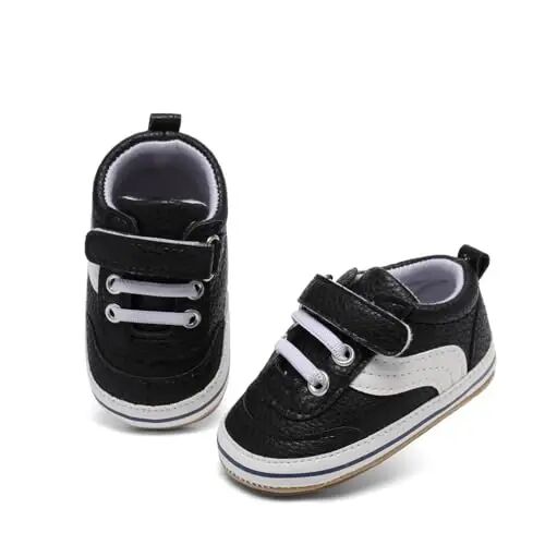 Clowora Baby Boys Girls Shoes Non-Slip Rubber Sole Sneakers Infant First Walking Toddler Crib Shoes Newborn Loafers Flats. - 2