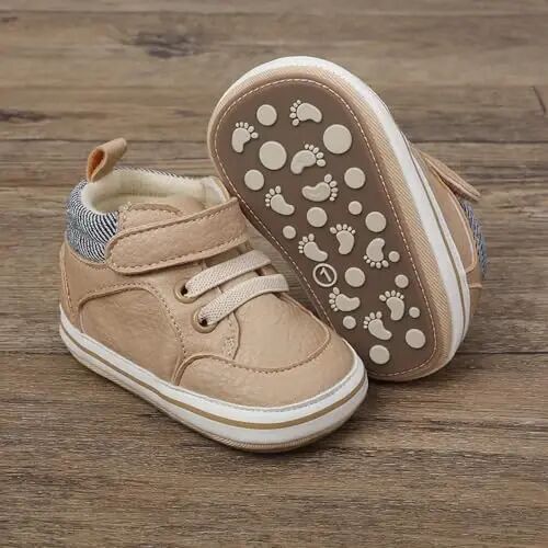 Clowora Baby Boys Girls Shoes Non-Slip Rubber Sole Sneakers Infant First Walking Toddler Crib Shoes Newborn Loafers Flats. - 3