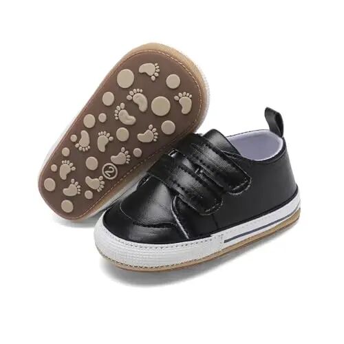 Clowora Baby Boys Girls Shoes Non-Slip Rubber Sole Sneakers Infant First Walking Toddler Crib Shoes Newborn Loafers Flats. 