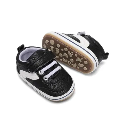 Clowora Baby Boys Girls Shoes Non-Slip Rubber Sole Sneakers Infant First Walking Toddler Crib Shoes Newborn Loafers Flats. - 6