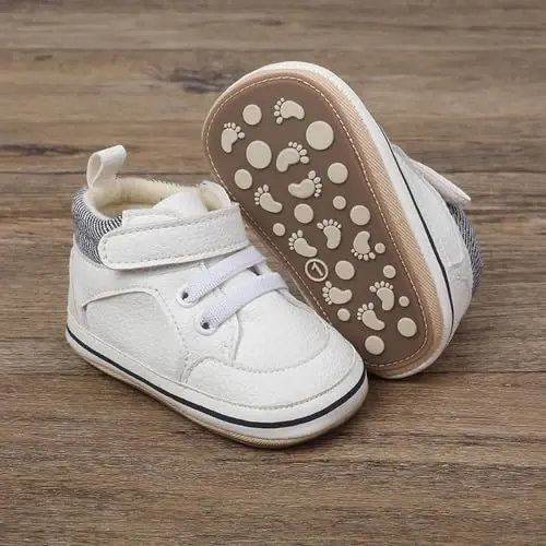 Clowora Baby Boys Girls Shoes Non-Slip Rubber Sole Sneakers Infant First Walking Toddler Crib Shoes Newborn Loafers Flats. - 4
