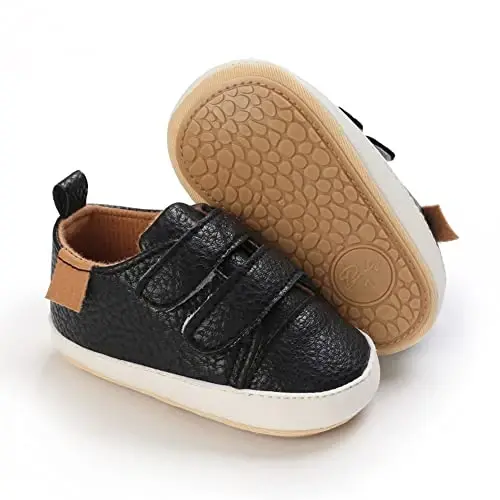 Clowora Baby Boys Girls Shoes Non-Slip Rubber Sole Sneakers Infant First Walking Toddler Crib Shoes Newborn Loafers Flats. 