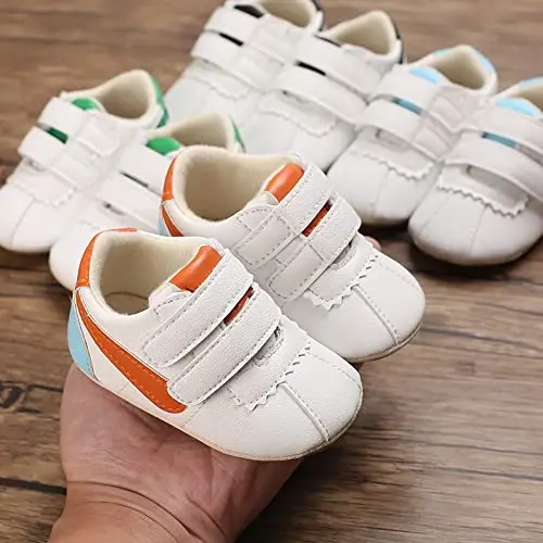 Clowora Baby Boys Girls Shoes Non-Slip Rubber Sole Sneakers Infant First Walking Toddler Crib Shoes Newborn Loafers Flats. - 2