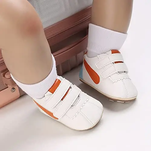 Clowora Baby Boys Girls Shoes Non-Slip Rubber Sole Sneakers Infant First Walking Toddler Crib Shoes Newborn Loafers Flats. - 3