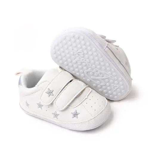 Clowora Baby Boys Girls Shoes Non-Slip Rubber Sole Sneakers Infant First Walking Toddler Crib Shoes Newborn Loafers Flats. - 1