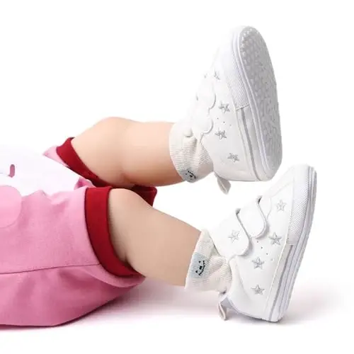 Clowora Baby Boys Girls Shoes Non-Slip Rubber Sole Sneakers Infant First Walking Toddler Crib Shoes Newborn Loafers Flats. - 2