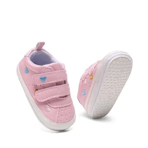 Clowora Baby Boys Girls Shoes Non-Slip Rubber Sole Sneakers Infant First Walking Toddler Crib Shoes Newborn Loafers Flats. - 2