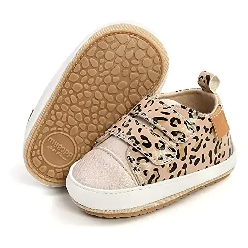 Clowora Baby Boys Girls Shoes Non-Slip Rubber Sole Sneakers Infant First Walking Toddler Crib Shoes Newborn Loafers Flats. - CLOWORA