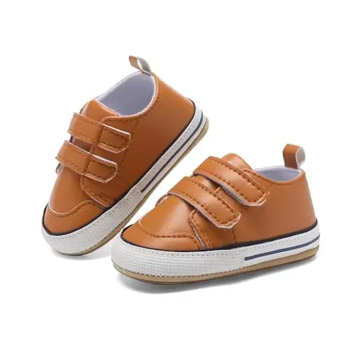 Clowora Baby Boys Girls Shoes Non-Slip Rubber Sole Sneakers Infant First Walking Toddler Crib Shoes Newborn Loafers Flats. - 4