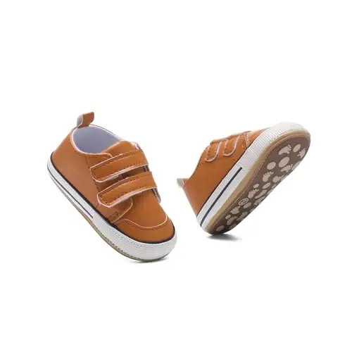 Clowora Baby Boys Girls Shoes Non-Slip Rubber Sole Sneakers Infant First Walking Toddler Crib Shoes Newborn Loafers Flats. - CLOWORA (1)
