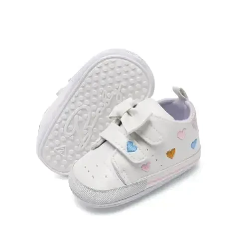 Clowora Baby Boys Girls Shoes Non-Slip Rubber Sole Sneakers Infant First Walking Toddler Crib Shoes Newborn Loafers Flats. 