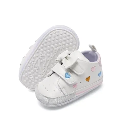 Clowora Baby Boys Girls Shoes Non-Slip Rubber Sole Sneakers Infant First Walking Toddler Crib Shoes Newborn Loafers Flats. - 1