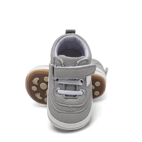 Clowora Baby Boys Girls Shoes Non-Slip Rubber Sole Sneakers Infant First Walking Toddler Crib Shoes Newborn Loafers Flats. - 3
