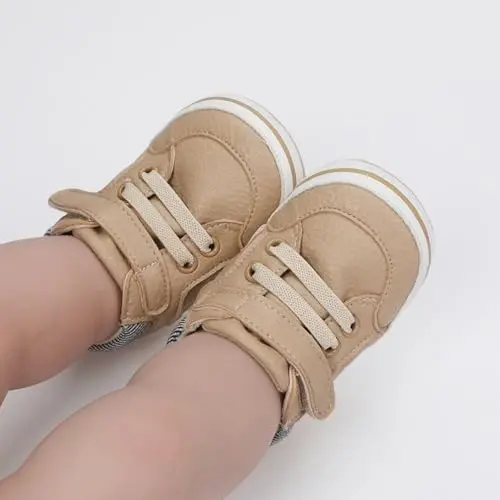 Clowora Baby Boys Girls Shoes Non-Slip Rubber Sole Sneakers Infant First Walking Toddler Crib Shoes Newborn Loafers Flats. - 2