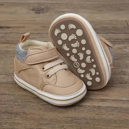 Clowora Baby Boys Girls Shoes Non-Slip Rubber Sole Sneakers Infant First Walking Toddler Crib Shoes Newborn Loafers Flats. - 3
