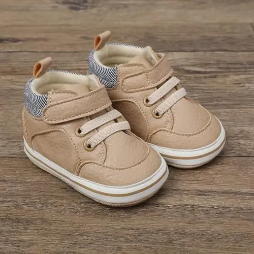Clowora Baby Boys Girls Shoes Non-Slip Rubber Sole Sneakers Infant First Walking Toddler Crib Shoes Newborn Loafers Flats. - 4