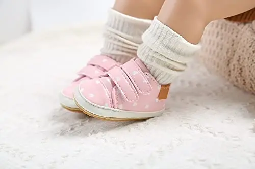 Clowora Baby Boys Girls Shoes Non-Slip Rubber Sole Sneakers Infant First Walking Toddler Crib Shoes Newborn Loafers Flats. - 6