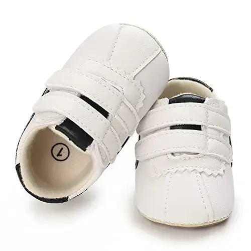 Clowora Baby Boys Girls Shoes Non-Slip Rubber Sole Sneakers Infant First Walking Toddler Crib Shoes Newborn Loafers Flats. - 4