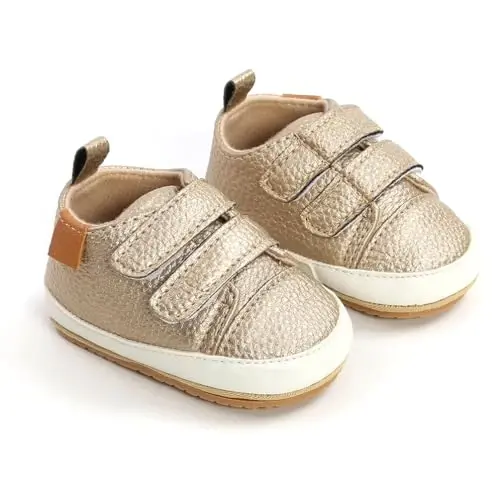 Clowora Baby Boys Girls Shoes Non-Slip Rubber Sole Sneakers Infant First Walking Toddler Crib Shoes Newborn Loafers Flats. - 4