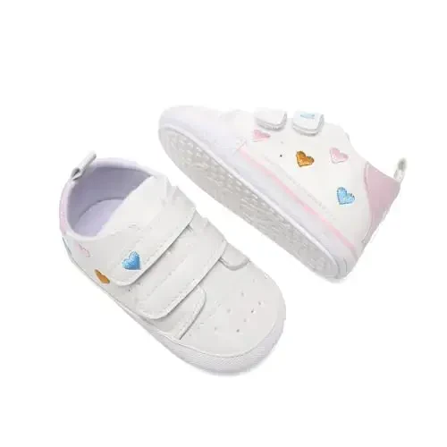 Clowora Baby Boys Girls Shoes Non-Slip Rubber Sole Sneakers Infant First Walking Toddler Crib Shoes Newborn Loafers Flats. - 3