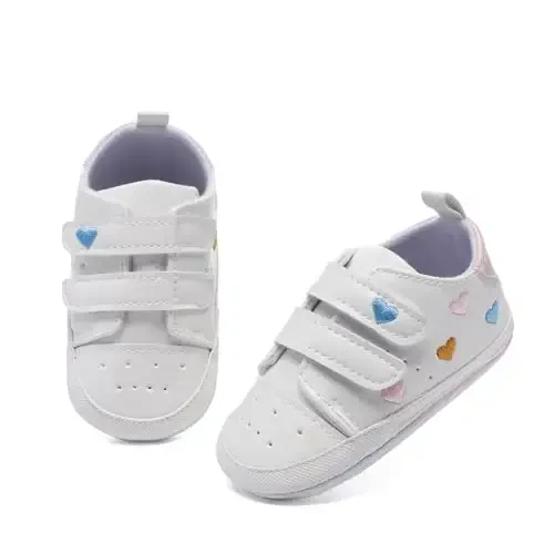 Clowora Baby Boys Girls Shoes Non-Slip Rubber Sole Sneakers Infant First Walking Toddler Crib Shoes Newborn Loafers Flats. - 4