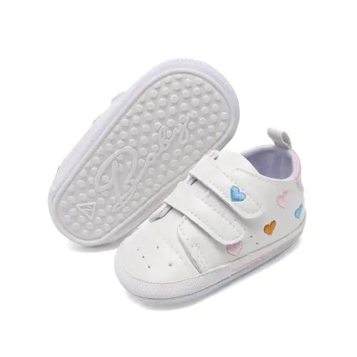 Clowora Baby Boys Girls Shoes Non-Slip Rubber Sole Sneakers Infant First Walking Toddler Crib Shoes Newborn Loafers Flats. 