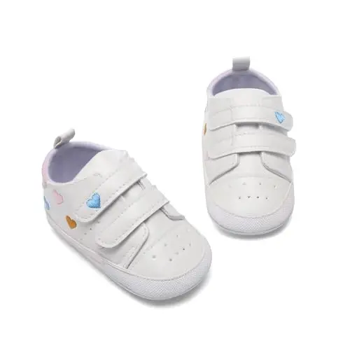 Clowora Baby Boys Girls Shoes Non-Slip Rubber Sole Sneakers Infant First Walking Toddler Crib Shoes Newborn Loafers Flats. - 2