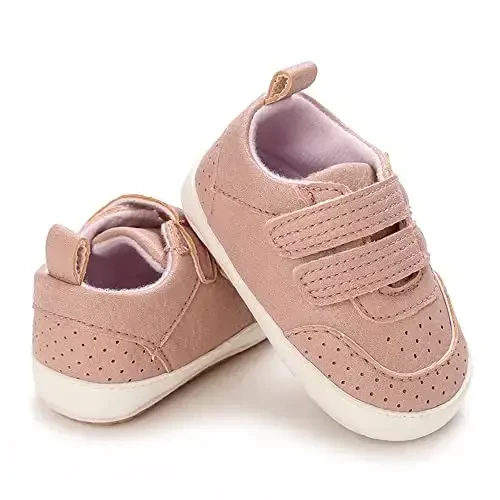 Clowora Baby Boys Girls Shoes Non-Slip Rubber Sole Sneakers Infant First Walking Toddler Crib Shoes Newborn Loafers Flats. - 3