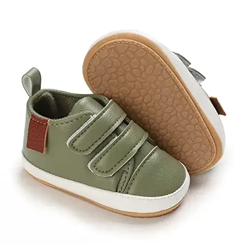 Clowora Baby Boys Girls Shoes Non-Slip Rubber Sole Sneakers Infant First Walking Toddler Crib Shoes Newborn Loafers Flats. 