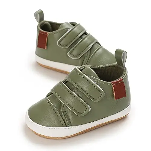 Clowora Baby Boys Girls Shoes Non-Slip Rubber Sole Sneakers Infant First Walking Toddler Crib Shoes Newborn Loafers Flats. - 3