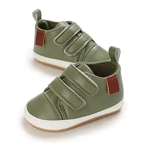 Clowora Baby Boys Girls Shoes Non-Slip Rubber Sole Sneakers Infant First Walking Toddler Crib Shoes Newborn Loafers Flats. - 3