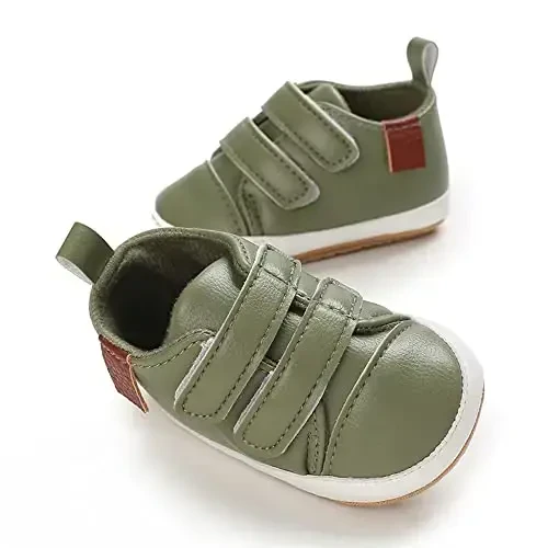 Clowora Baby Boys Girls Shoes Non-Slip Rubber Sole Sneakers Infant First Walking Toddler Crib Shoes Newborn Loafers Flats. - 4