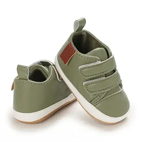 Clowora Baby Boys Girls Shoes Non-Slip Rubber Sole Sneakers Infant First Walking Toddler Crib Shoes Newborn Loafers Flats. - 5