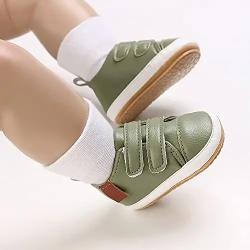 Clowora Baby Boys Girls Shoes Non-Slip Rubber Sole Sneakers Infant First Walking Toddler Crib Shoes Newborn Loafers Flats. - CLOWORA (1)
