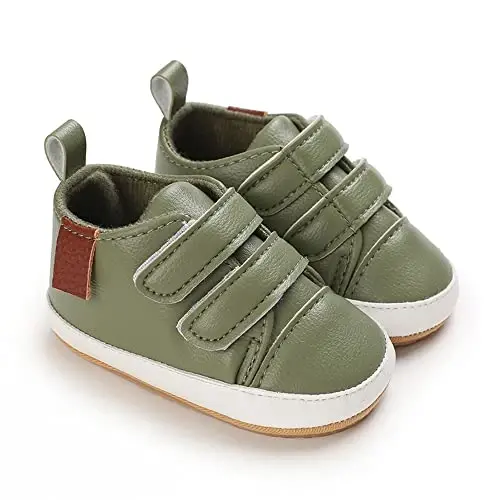 Clowora Baby Boys Girls Shoes Non-Slip Rubber Sole Sneakers Infant First Walking Toddler Crib Shoes Newborn Loafers Flats. - 6