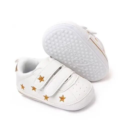 Clowora Baby Boys Girls Shoes Non-Slip Rubber Sole Sneakers Infant First Walking Toddler Crib Shoes Newborn Loafers Flats. - CLOWORA