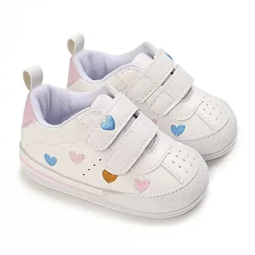Clowora Baby Boys Girls Shoes Non-Slip Rubber Sole Sneakers Infant First Walking Toddler Crib Shoes Newborn Loafers Flats. - 4