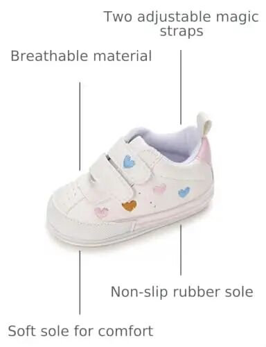 Clowora Baby Boys Girls Shoes Non-Slip Rubber Sole Sneakers Infant First Walking Toddler Crib Shoes Newborn Loafers Flats. 