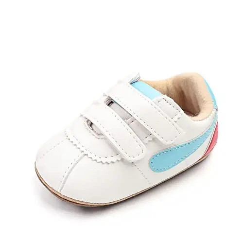 Clowora Baby Boys Girls Shoes Non-Slip Rubber Sole Sneakers Infant First Walking Toddler Crib Shoes Newborn Loafers Flats. - 4