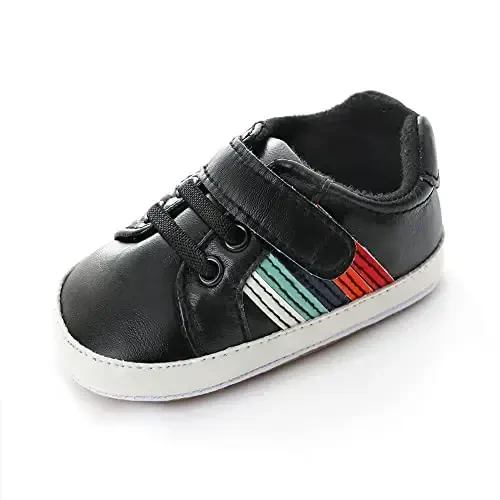 Clowora Baby Boys Girls Shoes Non-Slip Rubber Sole Sneakers Infant First Walking Toddler Crib Shoes Newborn Loafers Flats. - 1