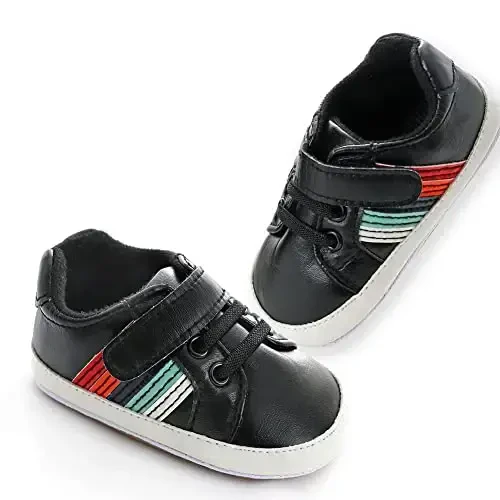 Clowora Baby Boys Girls Shoes Non-Slip Rubber Sole Sneakers Infant First Walking Toddler Crib Shoes Newborn Loafers Flats. - 4