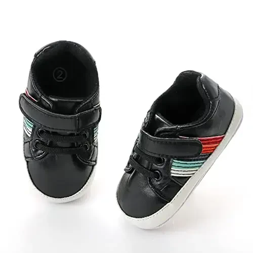 Clowora Baby Boys Girls Shoes Non-Slip Rubber Sole Sneakers Infant First Walking Toddler Crib Shoes Newborn Loafers Flats. - 5
