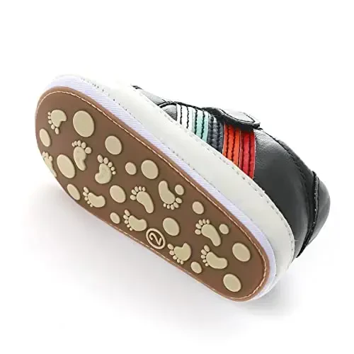 Clowora Baby Boys Girls Shoes Non-Slip Rubber Sole Sneakers Infant First Walking Toddler Crib Shoes Newborn Loafers Flats. - 6