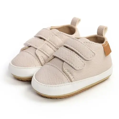 Clowora Baby Boys Girls Shoes Non-Slip Rubber Sole Sneakers Infant First Walking Toddler Crib Shoes Newborn Loafers Flats. - 4