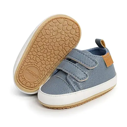 Clowora Baby Boys Girls Shoes Non-Slip Rubber Sole Sneakers Infant First Walking Toddler Crib Shoes Newborn Loafers Flats. - 1